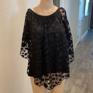 Black overlay shirt